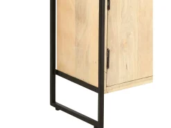 Estante de 4 andares 80x30x180 cm madeira de mangueira maciça