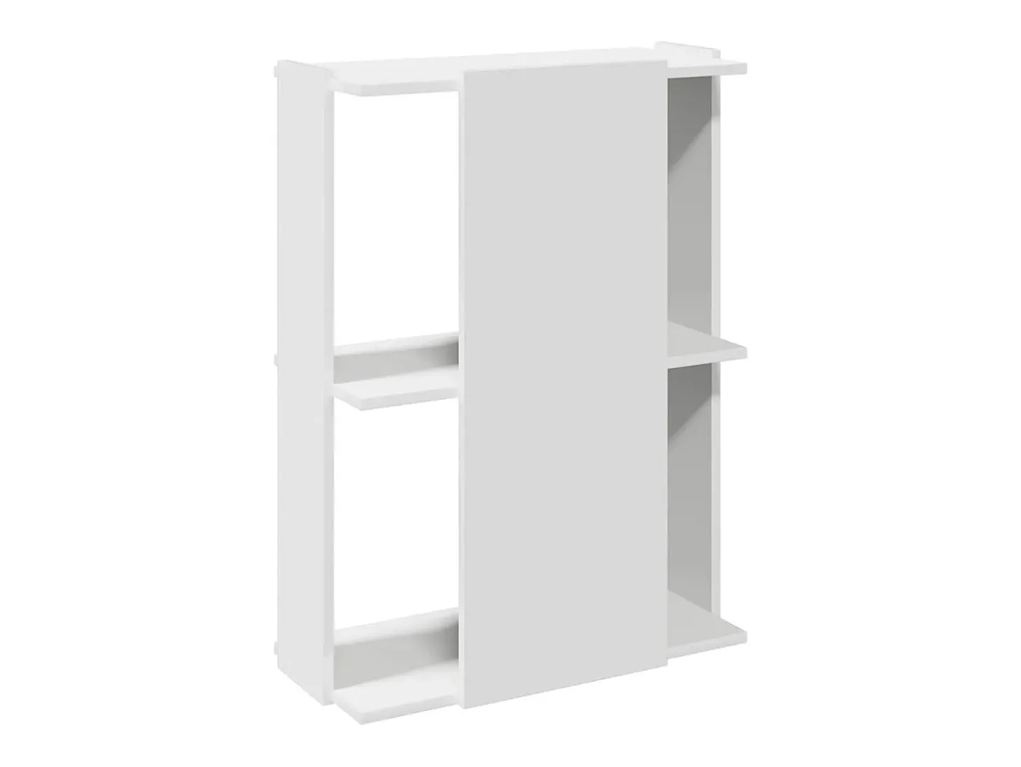 Estante de 3 camadas 60x30x80 cm madeira trabalhada branco