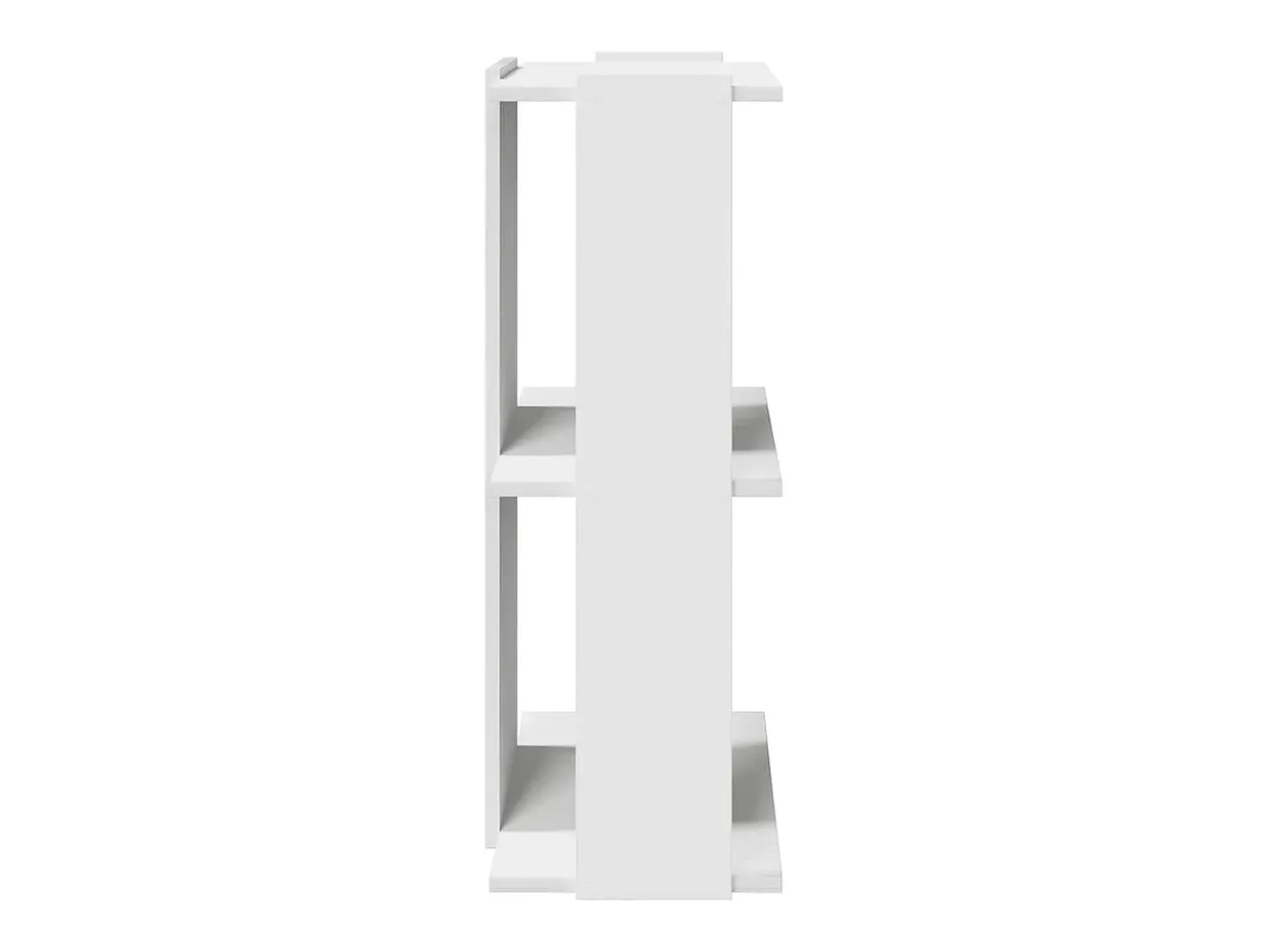 Estante de 3 camadas 60x30x80 cm madeira trabalhada branco