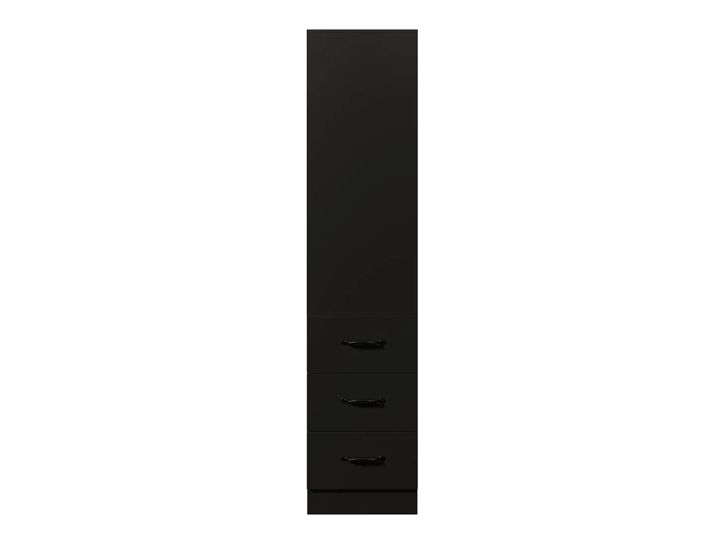 Estante de 180 cm de altura - con 3 gavetas laterais - Prateleiras ajustáveis - Reversível esquerdo/direito - Preto