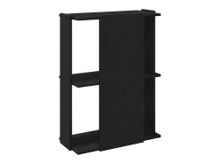 Estante de 3 níveis 60x30x80 cm madeira trabalhada preto