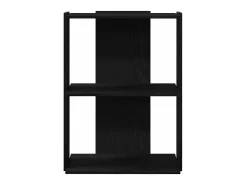 Estante de 3 níveis 60x30x80 cm madeira trabalhada preto