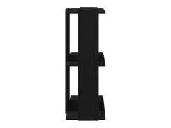 Estante de 3 níveis 60x30x80 cm madeira trabalhada preto
