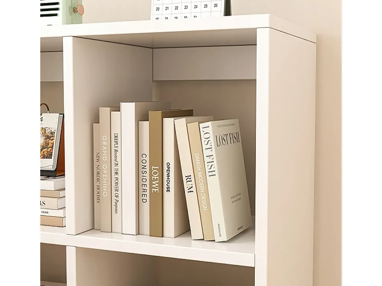 ESTANTE DE 6 PRATELEIRAS PARA LIVROS BRANCA ARMÁRIO ABERTO MODERNO LOFT 100x67x30 cm