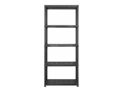 Estante de armazenamento de 5 níveis 170 cm plástico preto 02_0000649