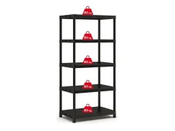 Estante de Armazenamento Plus XL / 5 Preto 90 x 60 x 187 cm