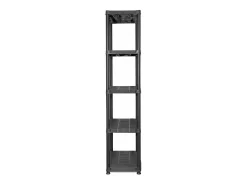Estante de armazenamento preta de 5 níveis 71 x 38 x 170 cm plástico 02_0000652