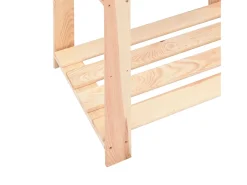 Estante de armazenamento de 3 níveis 60 x 38 x 90 cm pinho maciço 150 kg bege 02_0000655