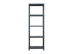 Estante de arrumação 125 kg 60x30x180 cm plástico preto PT611766
