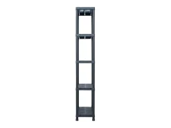 Estante de arrumação 125 kg 60x30x180 cm plástico preto PT611766
