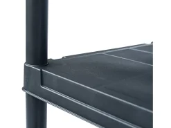 Estante de arrumação 125 kg 60x30x180 cm plástico preto PT611766