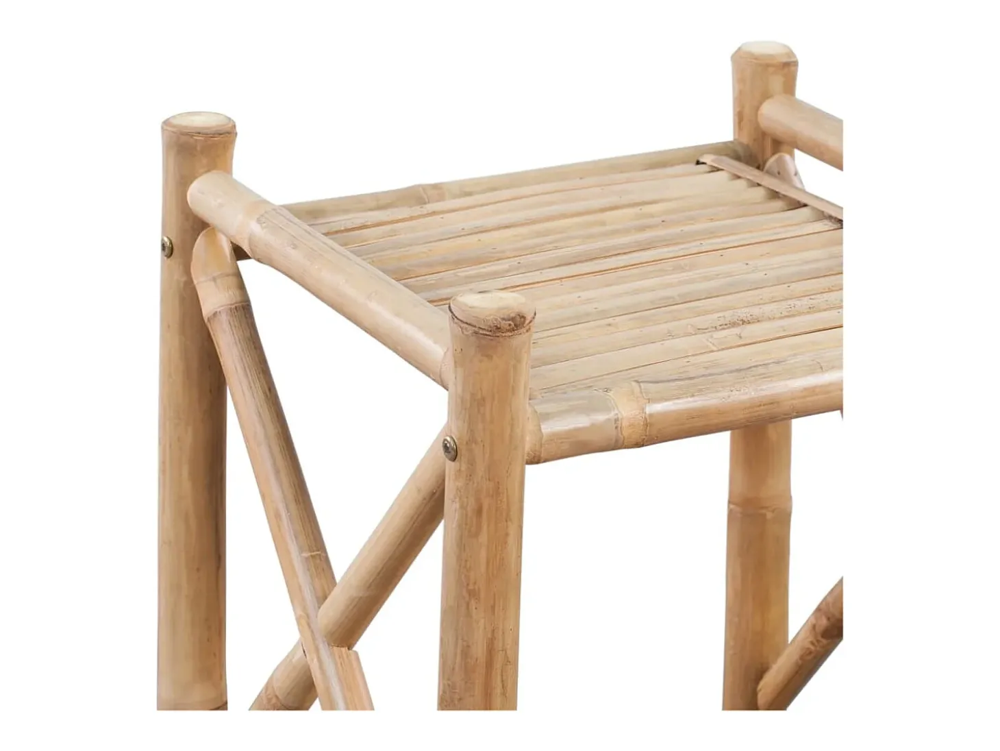 Estante de bambu quadrada com 5 prateleiras