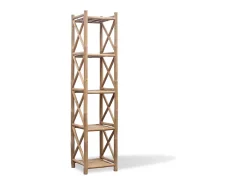 Estante de bambu quadrada com 5 prateleiras
