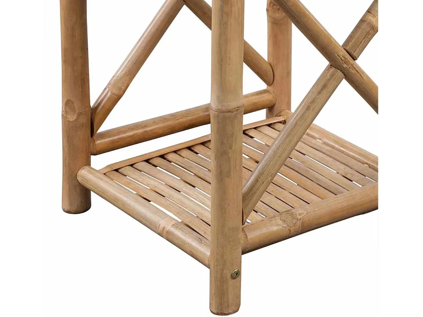 Estante de bambu quadrada com 3 prateleiras