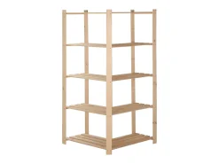 Estante de canto com 5 níveis organizador de armazenamento estante para cozinha sala de estar porão uso interno 170 cm pinho 02_0000624