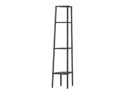 Estante de canto com 4 prateleiras 45,5x31,5x150 cm preto PT514800
