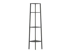Estante de canto com 4 prateleiras 45,5x31,5x150 cm preto PT514800
