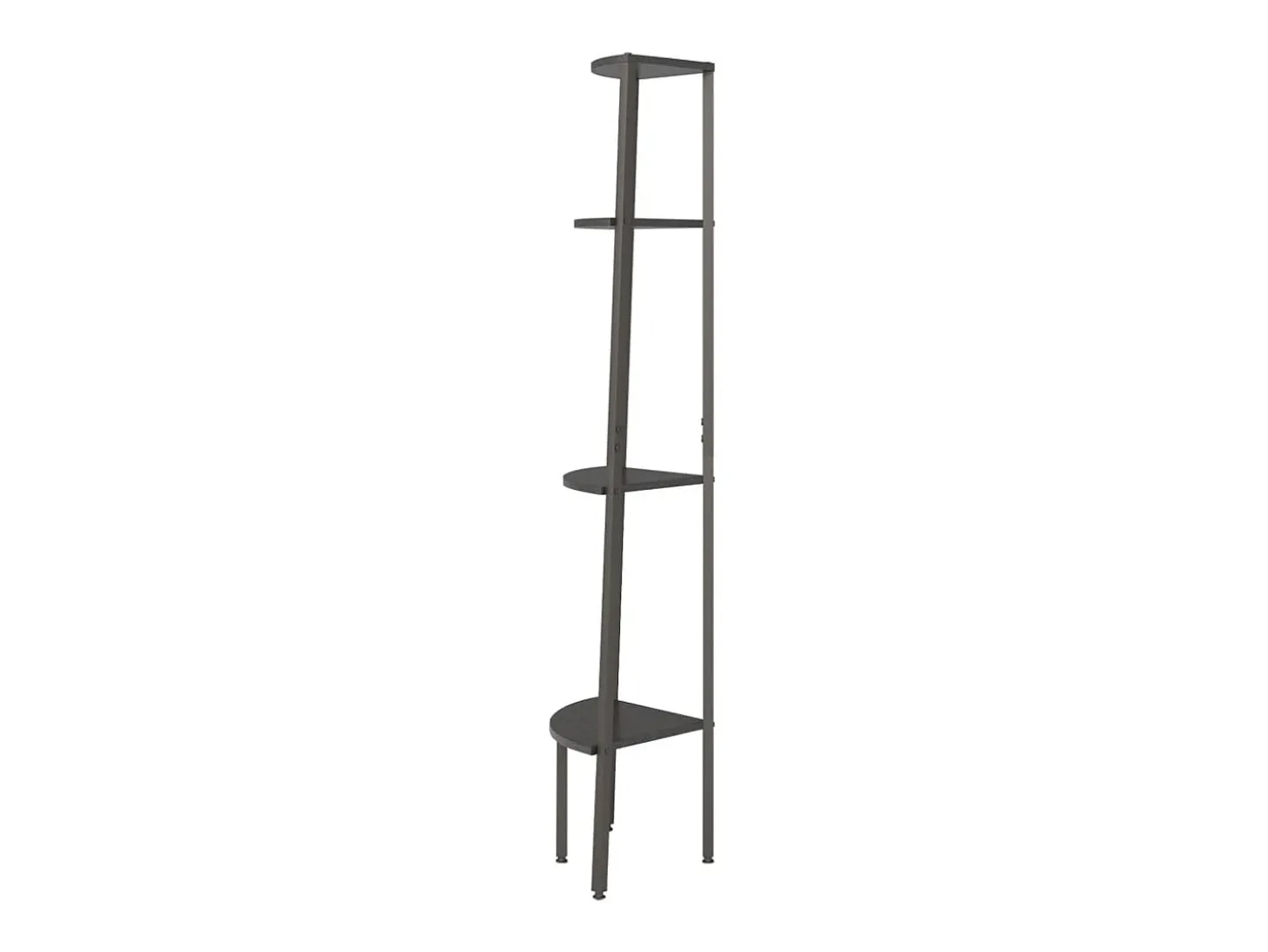Estante de canto com 4 prateleiras 45,5x31,5x150 cm preto PT514800