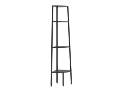 Estante de canto com 4 prateleiras 45,5x31,5x150 cm preto PT514800