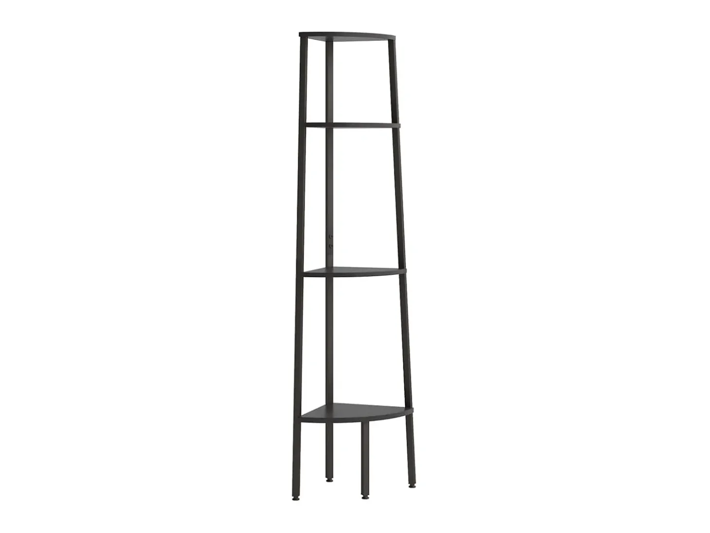 Estante de canto com 4 prateleiras 45,5x31,5x150 cm preto PT514800