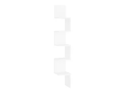 Estante de canto p/ parede deriv. madeira 20x20x127,5 cm branco