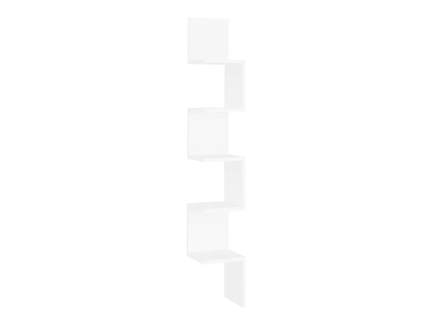 Estante de canto p/ parede deriv. madeira 20x20x127,5 cm branco