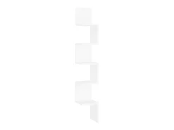 Estante de canto p/ parede deriv. madeira 20x20x127,5 cm branco PT973005