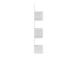 Estante de canto p/ parede derivados de madeira branco PT925133