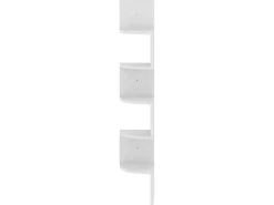 Estante de canto p/ parede derivados de madeira branco PT925133