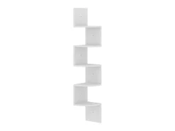 Estante de canto p/ parede derivados de madeira branco PT925133