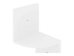 Estante de canto p/ parede derivados madeira branco brilhante