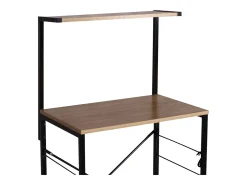 Estante de cozinha com 4 prateleiras, carvalho cambriano/preto, 76 x 123 x 40 cm