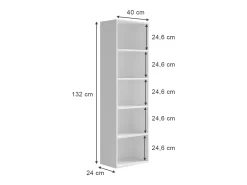 Estante de livros branco 40x24x132 bob