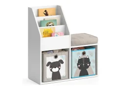 Estante de livros branco 72x30.9x79 luigi