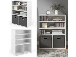 Estante de livros branco 72x30.6x90.2