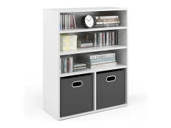 Estante de livros branco 72x30.6x90.2
