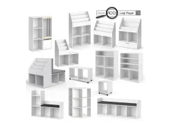 Estante de livros branco 72x31.2x96.2 luigi