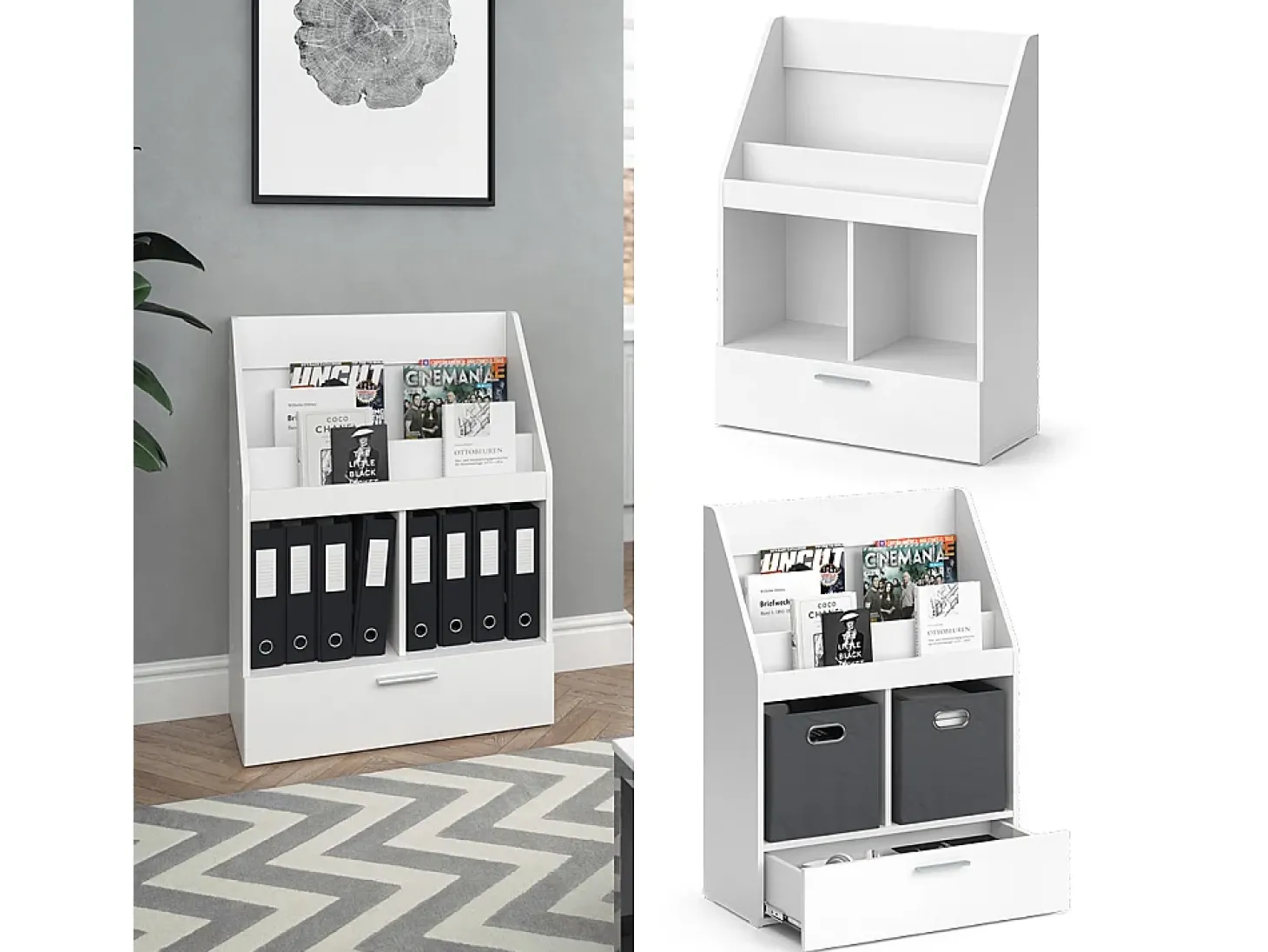 Estante de livros branco 72x31.2x96.2 luigi