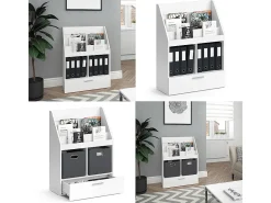Estante de livros branco 72x31.2x96.2 luigi