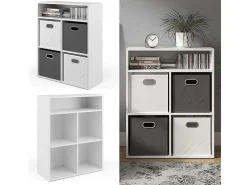 Estante de livros branco 72x30.6x90.2