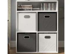 Estante de livros branco 72x30.6x90.2