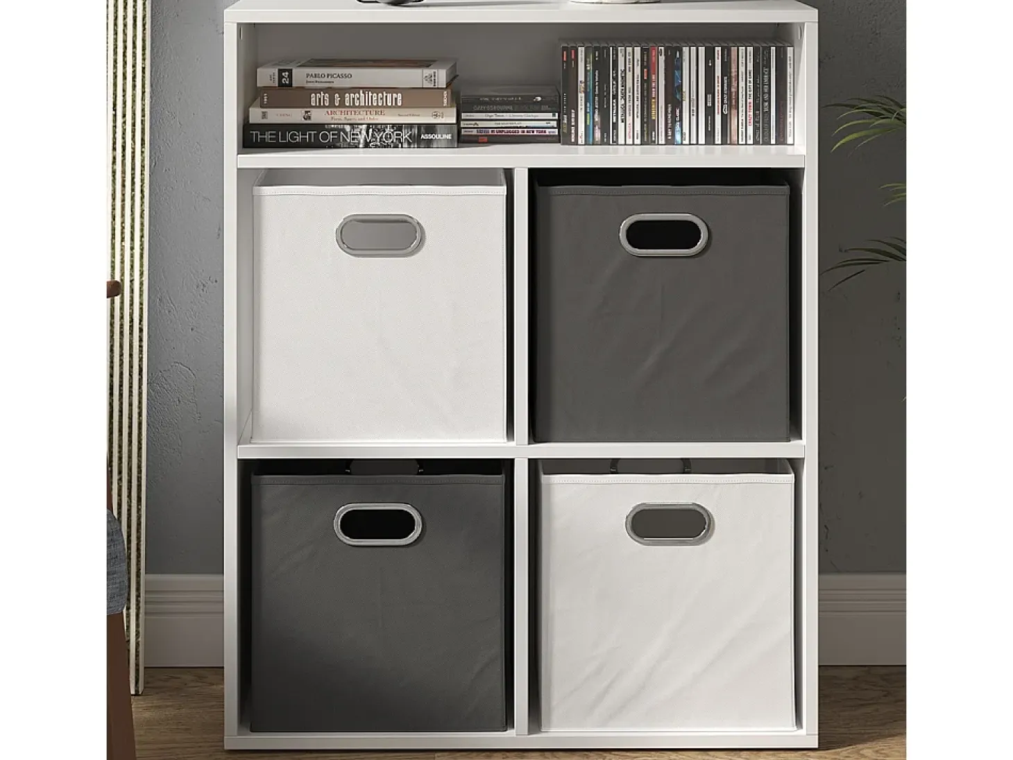 Estante de livros branco 72x30.6x90.2