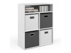Estante de livros branco 72x30.6x90.2