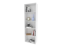 Estante de livros branco 60x30.4x190 bob