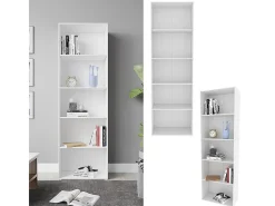 Estante de livros branco 60x30.4x190 bob