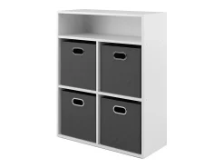 Estante de livros branco 72x30.6x90.2