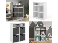 Estante de livros branco 72x30.6x90.2