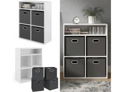 Estante de livros branco 72x30.6x90.2