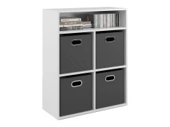 Estante de livros branco 72x30.6x90.2