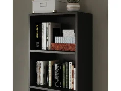 Estante de livros preto 40x24x132 bob